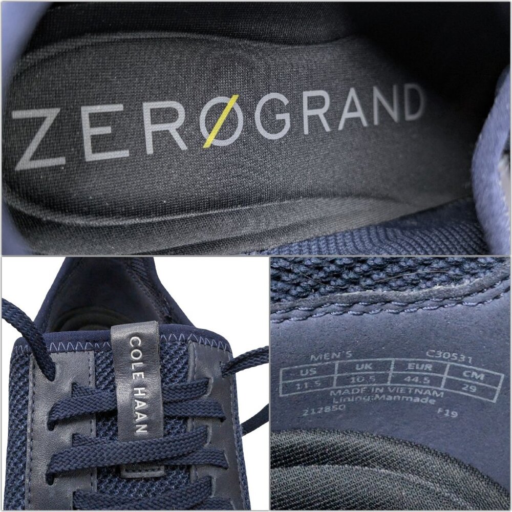 Cole Haan Generation ZeroGrand Shoe Mens Marine Blue Knit C30531 Sneaker Sz 11.5 - Picture 9 of 11